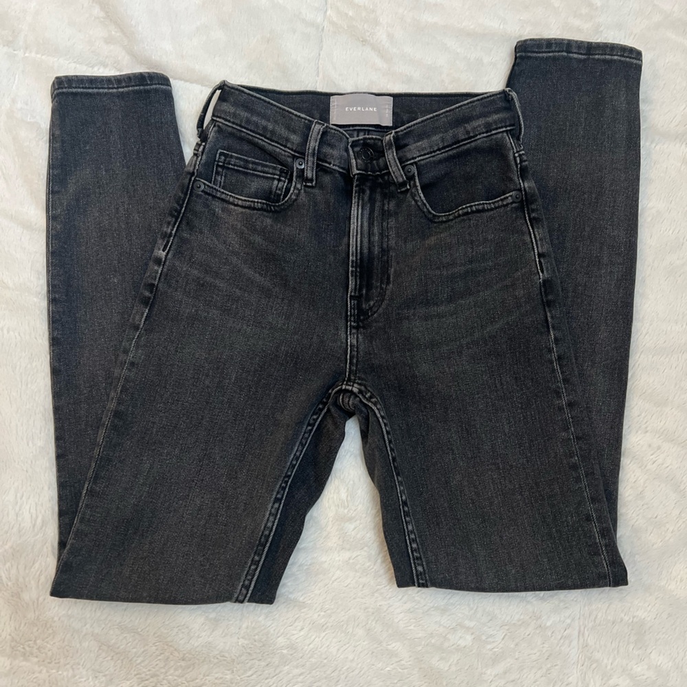 ✨ Everlane The High-Rise Skinny Jeans in Black Denim